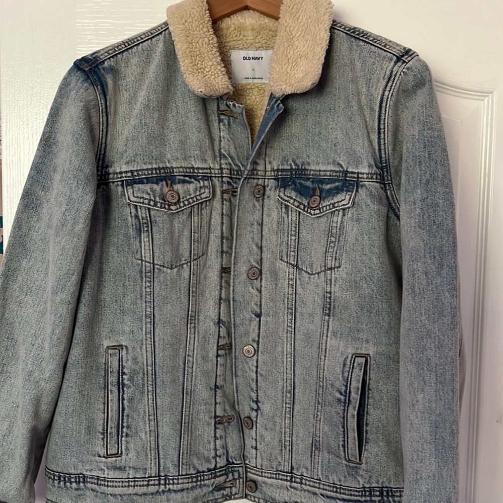 Sherpa Light Acid wash Denim Jacket